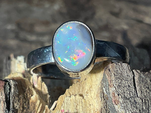 Natural Australian Coober Pedy Opal Ring 13.70 Carat