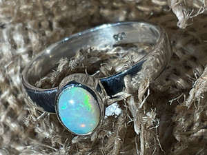 Natural Australian Coober Pedy Opal Ring 12.60 Carat