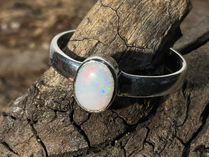 Natural Australian Coober Pedy Opal Ring 13.55 Carat