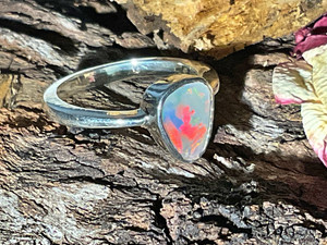 Natural Australian Coober Pedy White Opal Ring 21.55 Carat