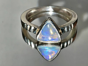 Natural Australian Coober Pedy Opal Ring 22.45 Carat