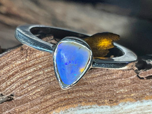 Natural Australian Coober Pedy Opal Ring 20.15 Carat Natural Australian Coober Pedy Opal Ring 20.15 Carat