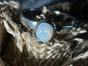 Natural Australian Coober Pedy Opal Ring 14.10 Carat