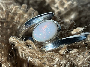 Natural Australian Coober Pedy Opal Ring 9.40 Carat