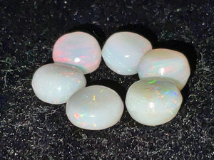 Multicolour Australian Coober Pedy Milky Opal 6 Pc 7.65 Carat