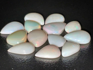 Multicolour Australian Coober Pedy Opal 13 Pc 8.95 Carat