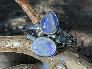 Natural Australian Coober Pedy Opal Ring 15.55 Carat