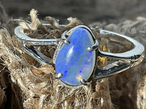 Natural Australian Coober Pedy Opal Ring 12.25 Carat