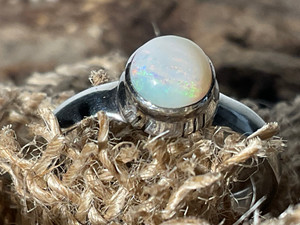 Natural Australian Coober Pedy Opal Ring 14.0 Carat