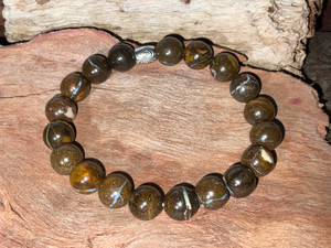Australian Handmade Boulder Opal Stretchy Bracelet 110.15 Carat