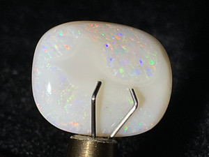 Multicolour Australian Coober Pedy Solid White Opal 6.70 Carat
