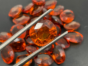 Natural Hessonite Grant Faceted Oval Cut