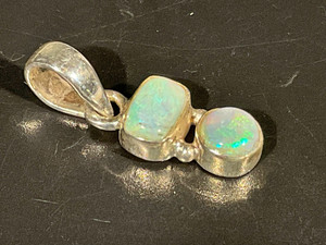 Sterling Silver Opal Pendant 10.65 Carat Sterling Silver Opal Pendant 10.65 Carat