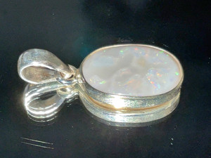 Sterling Silver Opal Pendant 14.80 Carat