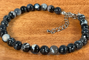 Black Opal Beads Ball Shaped Bracelet 66.85 Carat