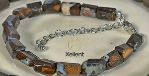 Boulder Opal Faceted Tumble Beads Bracelet
