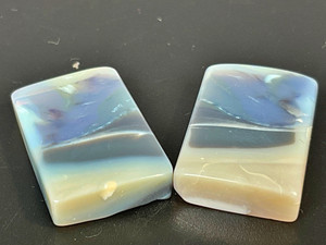 Natural Pattern Australian Opal Pair 23.55 Carat Natural Pattern Australian Opal Pair 23.55 Carat