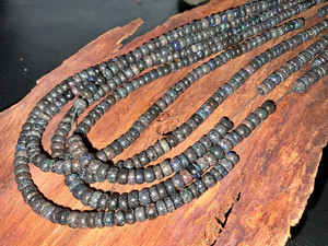 Australian Matrix Opal Smooth cut  Beads 4-6mm