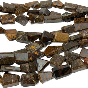 Australian Boulder Opal Tumble Faceted cut Beads 6-14mm Australian Boulder Opal Tumble Faceted cut Beads 6-14mm