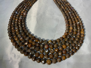 Australian Natural Faceted Cut Boulder Opal Beads Necklace