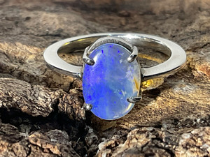 Natural Australian Coober Pedy Opal Ring 14.10 Carat