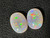 Multicolour Australian Coober Pedi Opal Pair 1.10 Carat