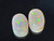 Multicolour Australian Coober Pedi Opal Pair 1.10 Carat