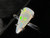 Natural Australian Coober Pedy White Opal In Sterling Silver Ring 9.75 Carat