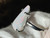 Natural Australian Coober Pedy White Opal In Sterling Silver Ring 10.75 Carat
