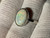 Natural Australian Coober Pedy White Opal In Sterling Silver Ring 12.35 Carat