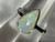 Natural Australian Coober Pedy White Opal In Sterling Silver Ring 11.50 Carat
