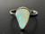 Natural Australian Coober Pedy White Opal In Sterling Silver Ring 11.50 Carat