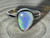 Natural Australian Coober Pedy White Opal In Sterling Silver Ring 10.25 Carat