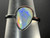Natural Australian Coober Pedy White Opal In Sterling Silver Ring 10.25 Carat