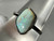 Natural Australian Coober Pedy White Opal In Sterling Silver Ring 12.40 Carat