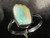 Natural Australian Coober Pedy White Opal In Sterling Silver Ring 12.40 Carat