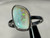Natural Australian Coober Pedy White Opal In Sterling Silver Ring 12.40 Carat