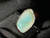 Natural Australian Coober Pedy White Opal In Sterling Silver Ring 12.40 Carat