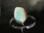 Natural Australian Coober Pedy White Opal In Sterling Silver Ring 12.40 Carat