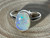 Natural Australian Coober Pedy White Opal In Sterling Silver Ring 10.10 Carat