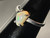 Natural Australian Coober Pedy White Opal In Sterling Silver Ring 8.55 Carat