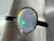 Natural Australian Coober Pedy Opal Sterling Silver Ring  9.50 Carat