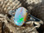 Natural Australian Coober Pedy Opal Ring 14.65 Carat