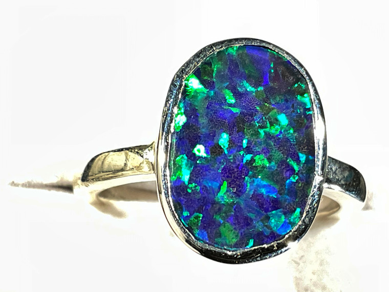 Australian Boulder Doublet Opal Ring 31.50 Carat