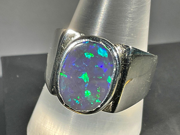 Australian Doublet Opal Ring 49.10 Carat