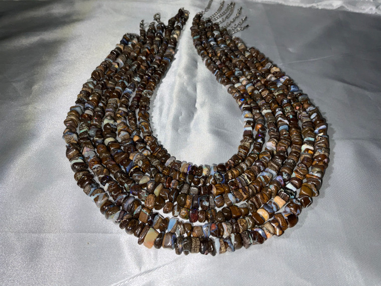Australian Natural Boulder Opal Beads Necklace