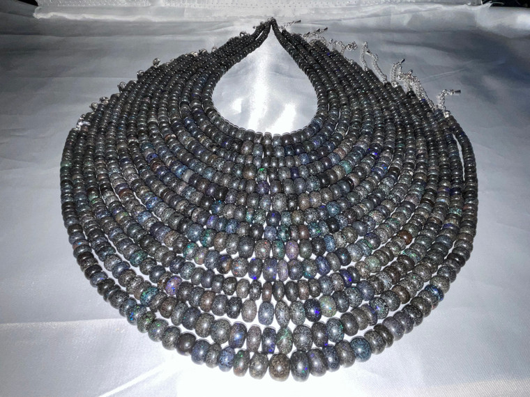 Australian Matrix Opal Beaded Necklace 130 to 155 Carat