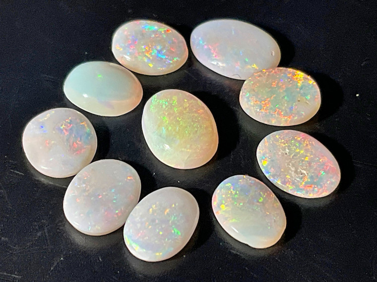 Multicolour Australian Coober Pedy Opal 10 Pc 8.50 Carat