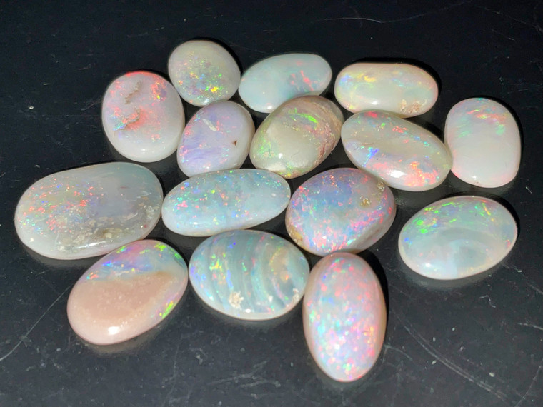 Multicolour Australian Coober Pedy Opal 15 Pc 20.60 Carat