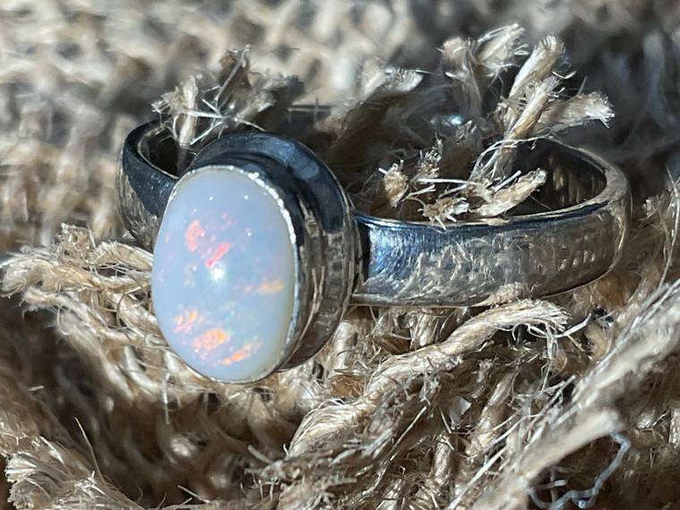 Natural Australian Coober Pedy Opal Ring 14.45 Carat